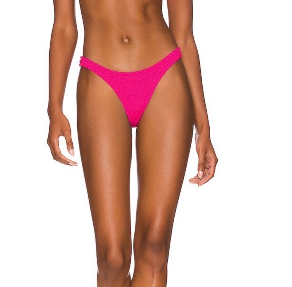 Good American Bikini Bottom Size XXS/XS NWT Always Fits Better Cheeky Pink Swim